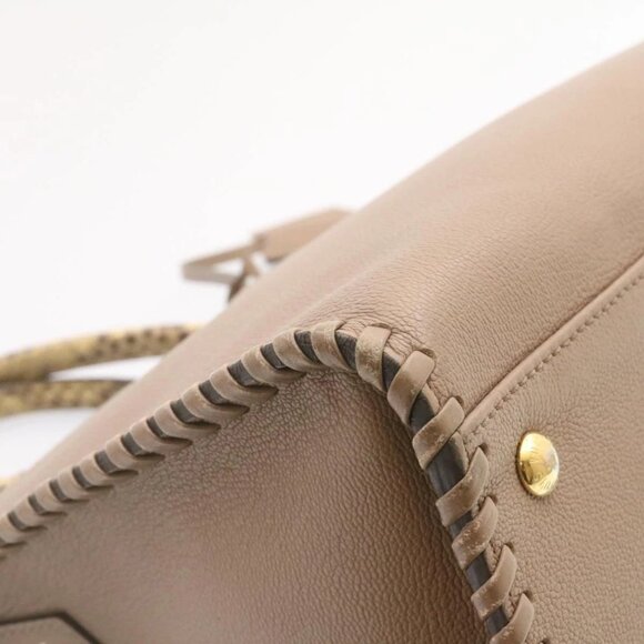 LOUIS VUITTON Very Zip Tote Hand Bag Leather Snake Skin N94301 LV Auth 24504A - Picture 4 of 16